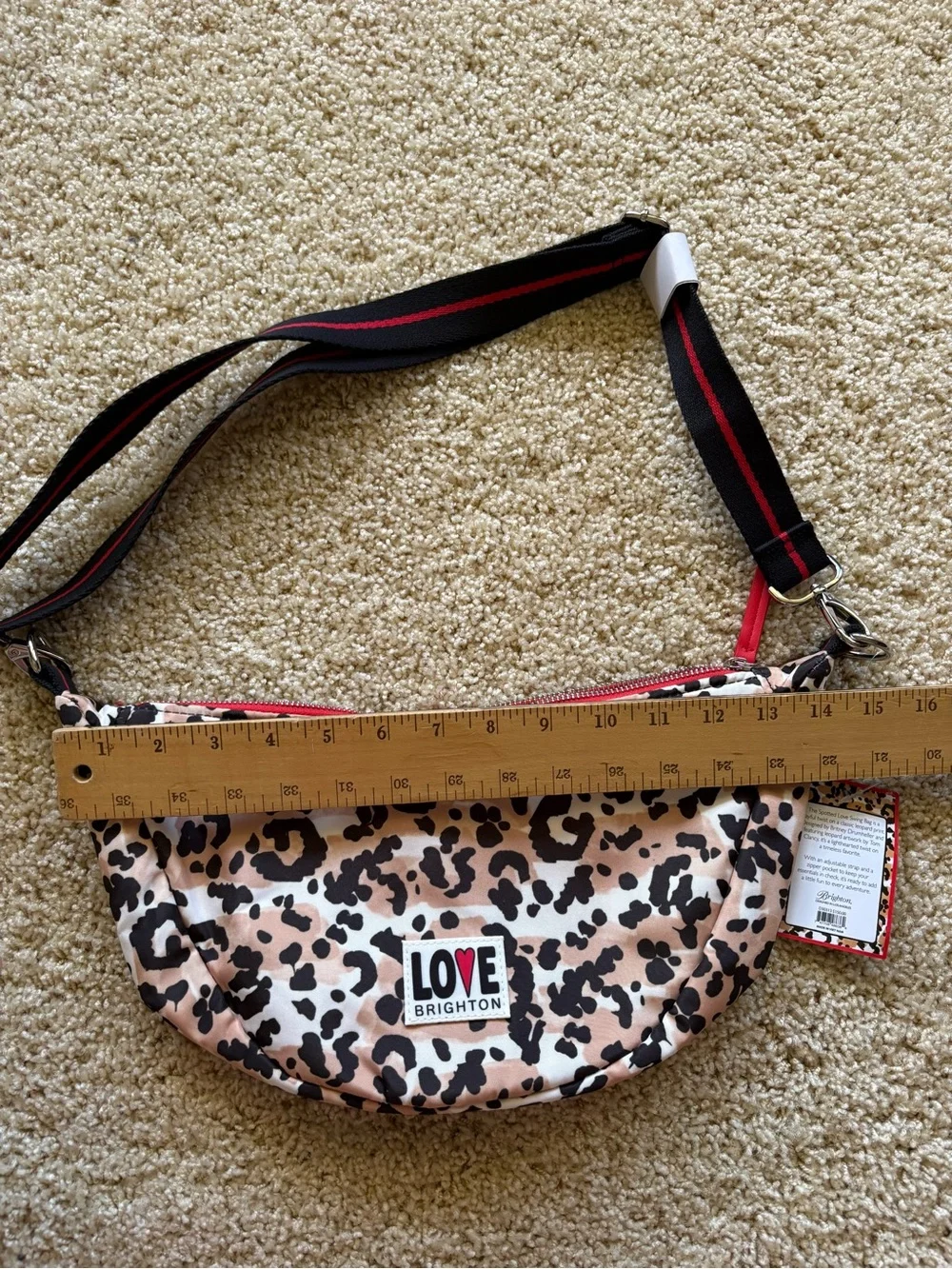 Brighton Spotted Love‎ Swing Bag Leopard Print Crossbody Purse NWT